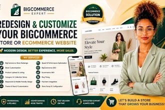 do redesign and customize your bigcommerce store or ecommerce website