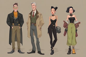 draw custom character art and character illustration