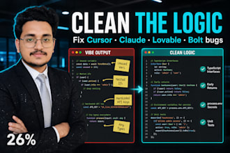 fix vibe coded ai bolt bugs and clean the logic