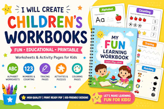 create fun and printable worksheets and workbooks for kids
