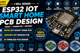 design esp32 iot smart home pcb, arduino iot sensor pcb, rf wireless pcb design