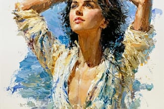 watercolor portrait painting, photo to watercolor portrait