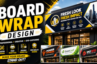 design professional sign board wraps