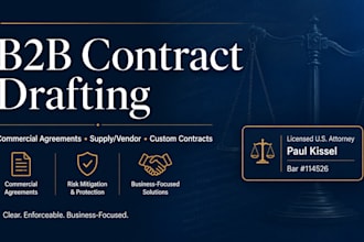 prepare legally binding business to business legal contracts