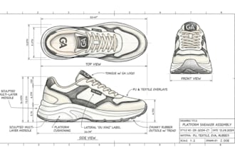 do footwear prototype development footwear technical drawing foowear tech pack