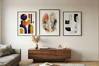design minimalist boho abstract printable wall art