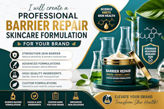 create a professional barrier repair skincare formulation for your brand