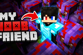 design an eye catching minecraft youtube thumbnail