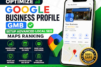 optimize google business profile gmb, setup advanced local SEO maps ranking