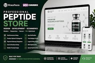 build a professional peptide website with wordpress woocommerce