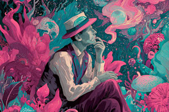 make psychedelic illustrations for you