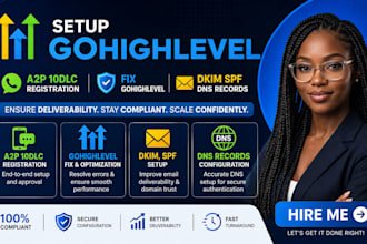 setup gohighlevel a2p 10dlc registration fix go high level dkim spf dns records