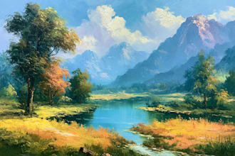 landscape oil painting art