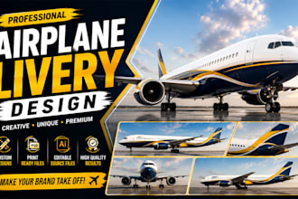 design a professional airplane livery