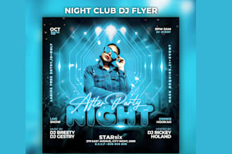 design a bold party flyer, dj club poster, halloween event and christmas design