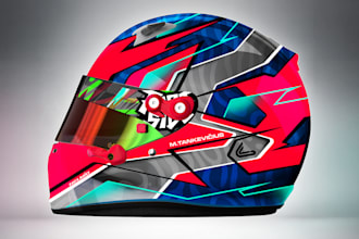 create a custom racing helmet design