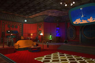 do custom vrchat world, vrc world, 3d background, metaverse world, meta horizon
