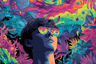 create psychedelic trippy illustration