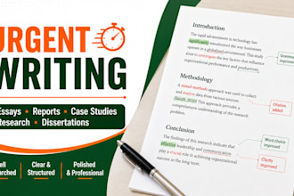 help with urgent essay and research writing