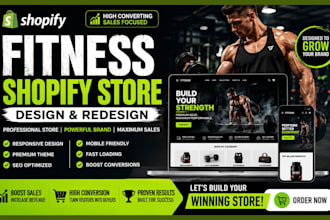 design fitness shopify store gym equipment store sportswear workout website
