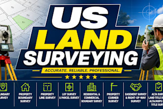 do US lot property boundary survey for vacant land construction