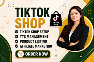 setup tik tok shop, manage tiktok affiliate ,tiktok shop ads