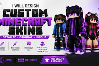 design a detailed custom minecraft character skin for you