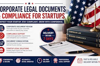 help startups with corporate legal documents and compliance