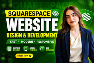 l design or redesign squar website, build squarespace website develop