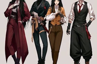 one anime character with a simple pose