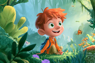 create whimsical children book illustration
