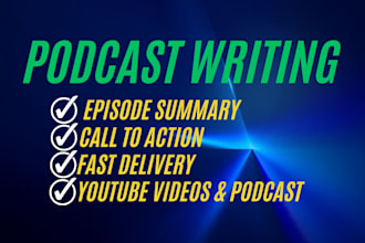 write a original script for your podcast