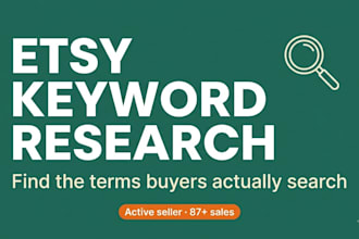 do in depth etsy keyword research for your product or niche
