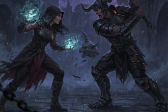 draw dark art illustration and fight art