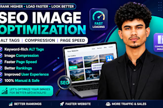 optimize images for SEO, alt tags, compression and page speed
