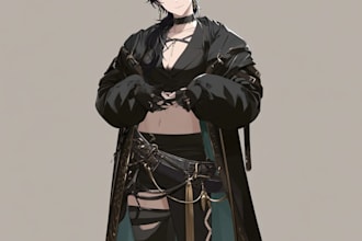 draw anime custom character sheet or reference sheet