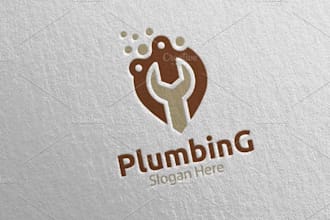 design plumbing heating air conditioning oil gas logo