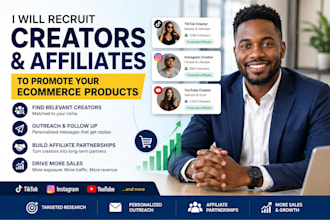 recruit creators and affiliates to promote your ecommerce products