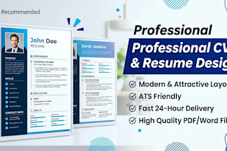design a professional CV resume