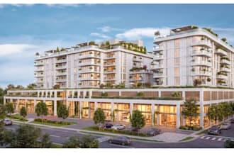 3d render architectural exterior design, commercial