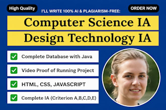 help with ib computer science ia or ee and design technology ia projects