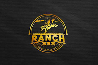 design vintage farm or ranch logo