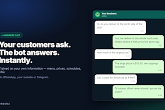 build a custom ia chatbot for your website or whatsapp