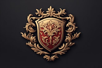 make professional fantasy crest illustrations for you