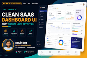 design a clean saas dashboard UI that boosts user retention