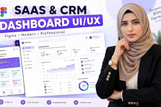 design saas CRM dashboard UI UX in figma