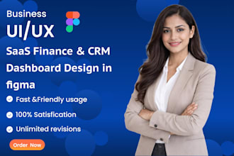 design a modern saas CRM dashboard UI UX in figma
