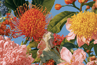 draw create a botanical illustration, traditional watercolor