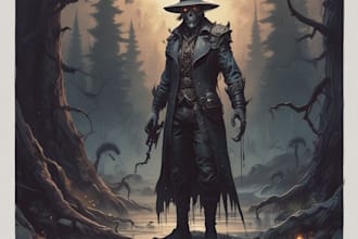 create a haunting supernatural fantasy horror story