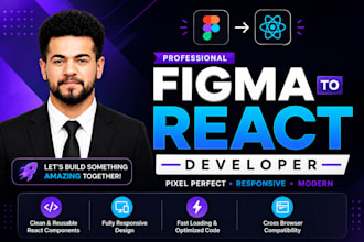 convert figma to responsive react website HTML CSS